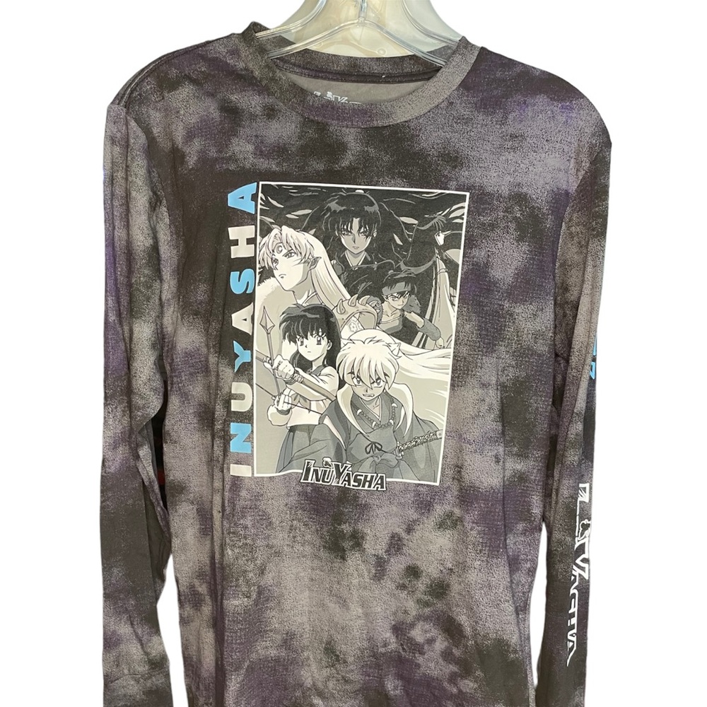 NWT Funimation Inuyasha Anime Graphic Logo Tye-Dye Long Sleeve Adult small
